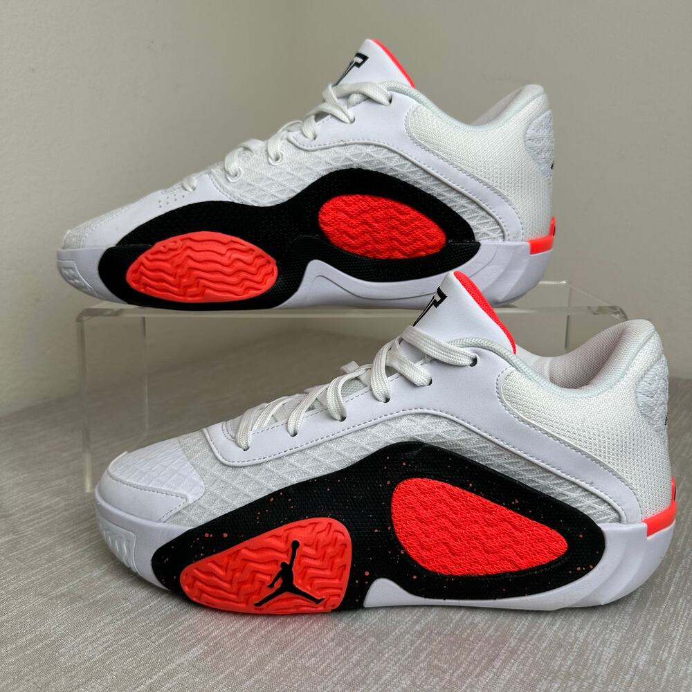 Jordan Tatum 2 Red Cement Basketball Shoes White Black Crimson Mens 7 FJ6457-106 - Picture 2 of 10